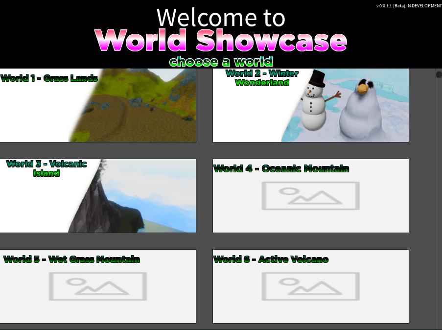 alpha1 d.0.0.2 World Showcase
